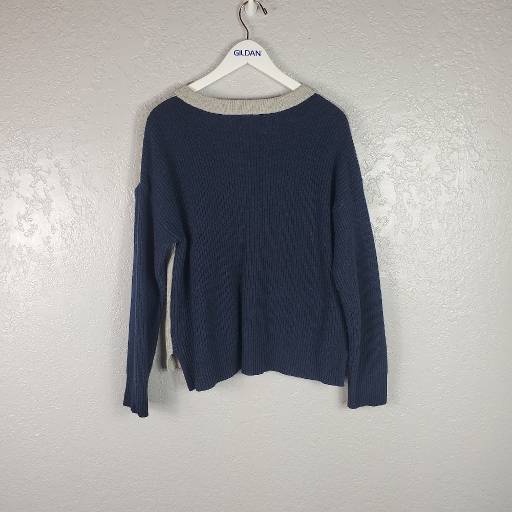 Madewell Boxy Navy Harper Rib Knit Women's Sweater - Picture 10 of 16